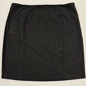She + Sky Black Studded Pencil Skirt